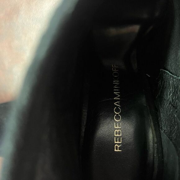 Rebecca Minkoff black suede fringe heels, size 6 1/2 - Picture 11 of 13